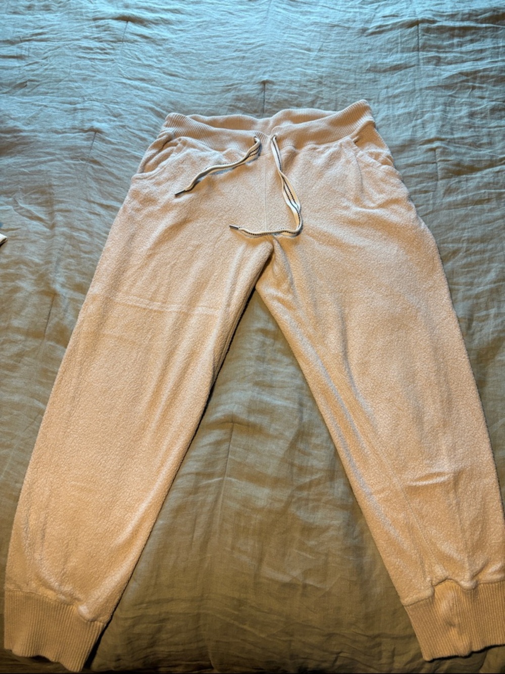 aerie Kids Cream Drawstring Jogger Pants